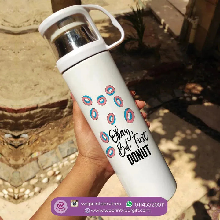 Thermal Thermos With Cup -Stainless Steel - Donuts - WE PRINT