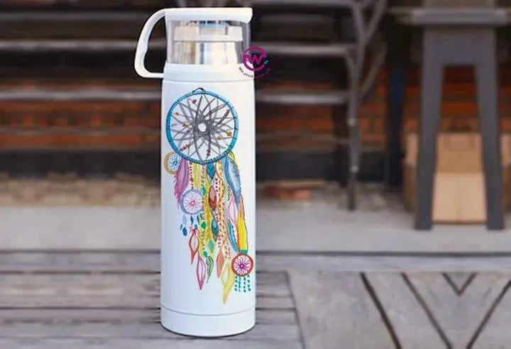 Thermal Thermos With Cup - Stainless Steel - Dream catcher - WE PRINT