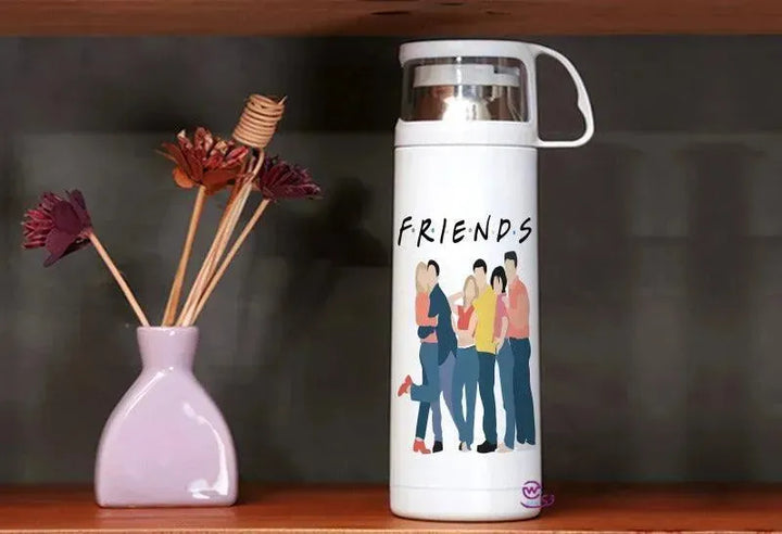 Thermal Thermos With Cup -Stainless Steel - Friends Series - WE PRINT