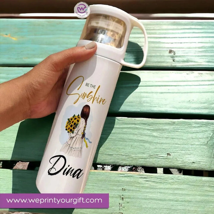 Thermal Thermos With Cup - Stainless Steel - Motivation quotes - WE PRINT