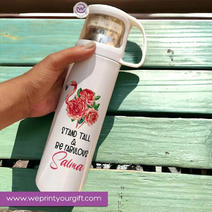 Thermal Thermos With Cup - Stainless Steel - Motivation quotes - WE PRINT