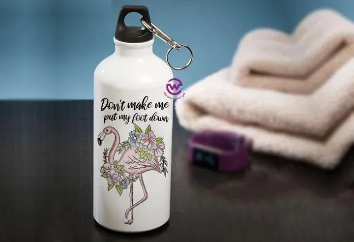 Water Bottle flask -Aluminium - Flamingo - WE PRINT