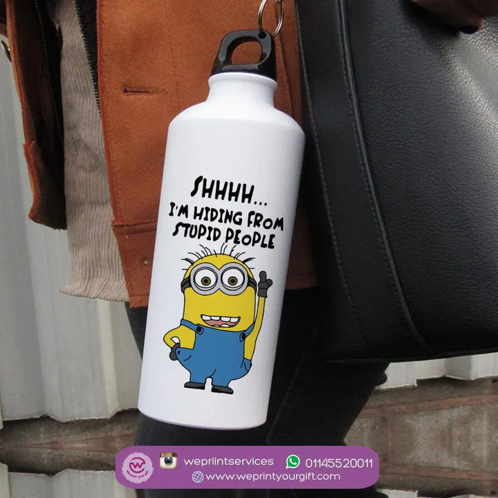 Water Bottle flask-Aluminium- Minion - WE PRINT