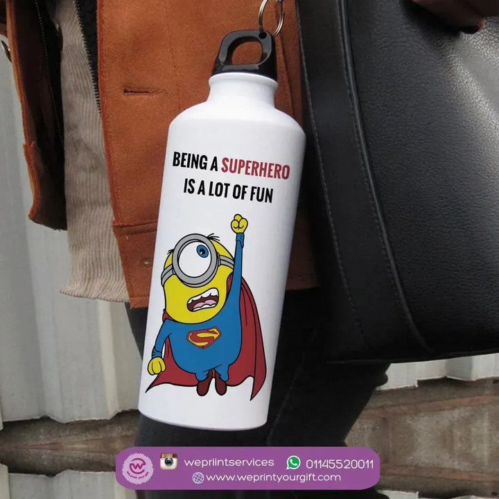 Water Bottle flask-Aluminium- Minion - WE PRINT