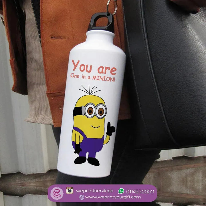 Water Bottle flask-Aluminium- Minion - WE PRINT