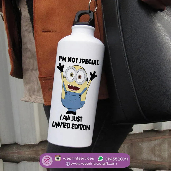 Water Bottle flask-Aluminium- Minion - WE PRINT