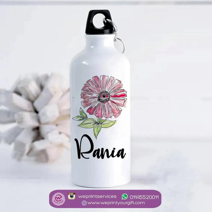 Water Bottle flask-Aluminium - Names-A - WE PRINT