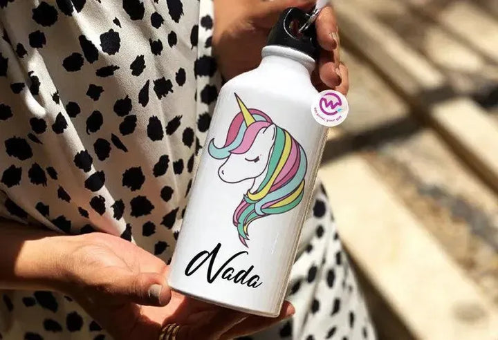 Water Bottle flask-Aluminium - Unicorn - WE PRINT