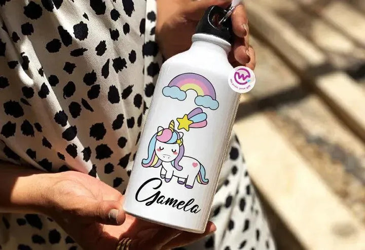 Water Bottle flask-Aluminium - Unicorn - WE PRINT