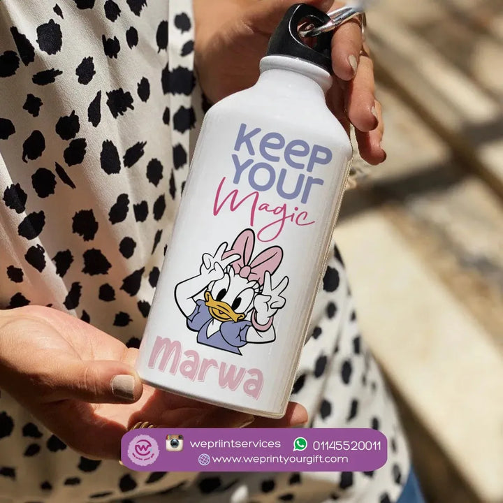 Water Bottle flask -Aluminum -Daisy Duck - WE PRINT