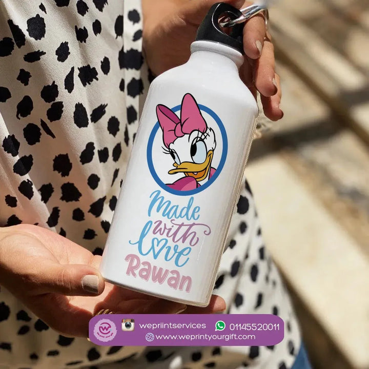 Water Bottle flask -Aluminum -Daisy Duck - WE PRINT