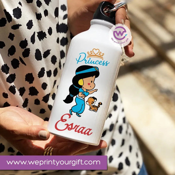 Water Bottle flask -Aluminum -Disney Princesses New - WE PRINT