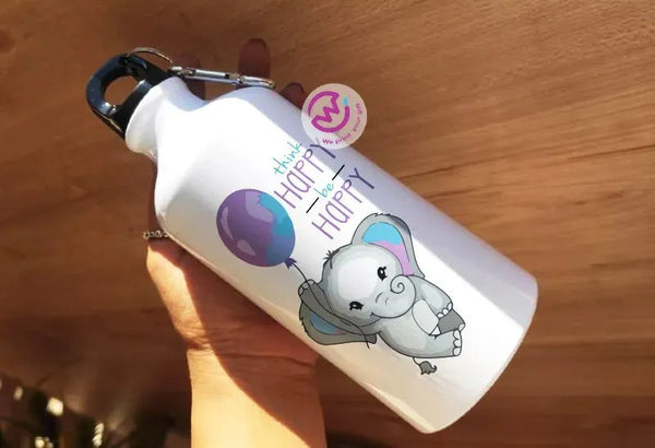 Water Bottle flask -Aluminum -Elephant - WE PRINT