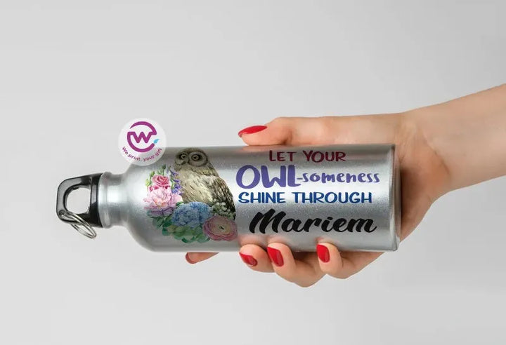 Water Bottle flask -Aluminum -English Quotes - WE PRINT