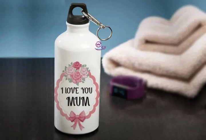 Water Bottle flask -Aluminum - Mom Designs - WE PRINT