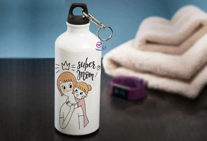 Water Bottle flask -Aluminum - Mom Designs - WE PRINT