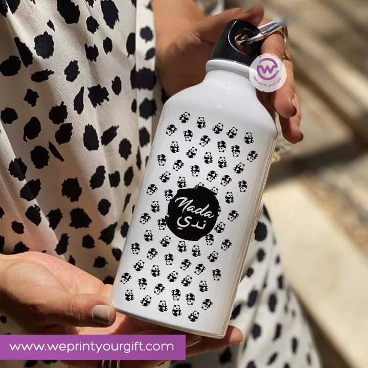 Water Bottle flask -Aluminum -Names arabic & english - WE PRINT