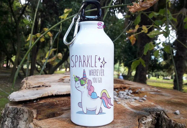 Water Bottle flask -Aluminum -Unicorn New - WE PRINT