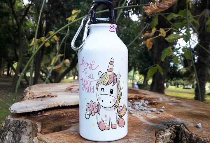 Water Bottle flask -Aluminum -Unicorn New - WE PRINT