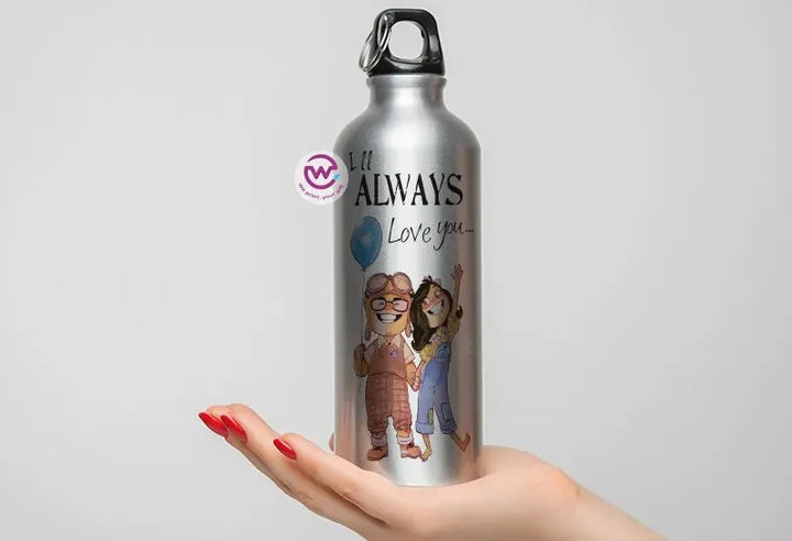 Water Bottle flask -Aluminum -up cartoon - WE PRINT